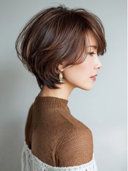 ベイショア(Bay Shore NY)の写真/ご予約殺到♪透け感が◎白髪ぼかしハイライト×国内TOPクラスのトリートメントの品ぞろえで髪質改善も叶う