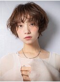 抜け感小顔フェザーショートグランマッシュパーマz戸頭20代30代