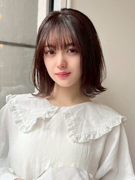 ハニーシブヤ(HONEY shibuya) 大人可愛い20代30代40代簡単外ハネボブ/ココアブラウン2