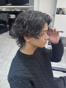 波巻きパーマ/メンズカット