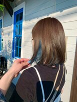 アズグロウヘアー(AS GROW HAIR) くびれヘアブラウンベース×アクセントブルー