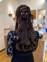 ナンプウ(Nanpu) 長崎 結婚式 お呼ばれヘア セット 上品ハーフアップ