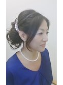 編み込みサイドアップ