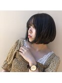 アッシュグレーボブ