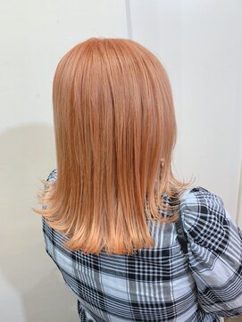 シアン(CYAN) #10代#20代#ブリーチオンカラー#ペールオレンジ#オレンジ