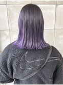 紫パープルインナーカラーブリーチカラーデザインカラー