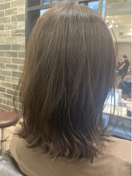 シャロン(SHARON) 【SHARON原宿】大人可愛いくびれ外ハネミディ×オリーブベージュ