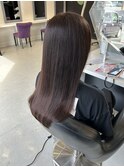 ピンクベージュ 縮毛矯正