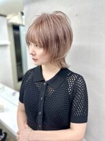 ディア(.eer) ナチュラルショートウルフ×ラベンダーベージュ☆ウルフカット