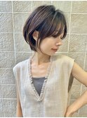美人カジュアルショート/前髪長めショート/上品ショート
