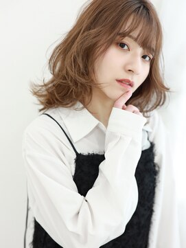 スリール バイ ミリー 江坂(Sourire by milly) 【Sourire江坂】ふんわりカールセミディ×チョコレートブラウン