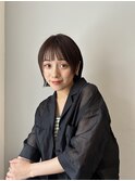 切りっぱなしボブ/ワイドバング/前髪/原宿神宮前