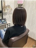 くびレイヤー/レイヤーカット/小顔ミディアムヘア/ラフ/無造作感