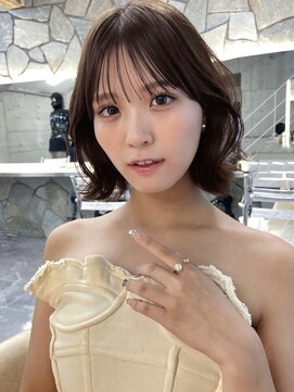 サイン 表参道(SIGN) 韓国ヘアーハッシュカットレイヤーカットグレージュブリーチ無し