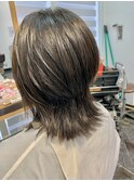ミディアムウルフ/レイヤーカット/30代40代50代