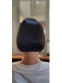 ナチュラルストレート×ミニボブ