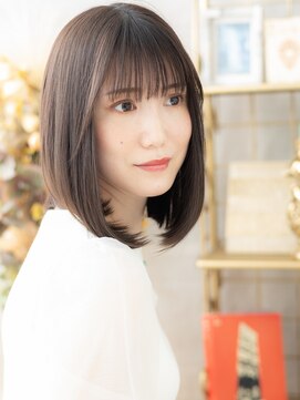 カバーヘア ブリス 大宮西口(COVER HAIR bliss) ★くすみベージュ小顔切りっぱなし艶感ストレート30代40代★1