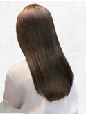 30代40代春ワンカラー×美髪縮毛矯正艶カラー大人ロングレイヤー