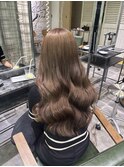 ブリーチなしのミルクティベージュ