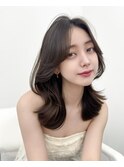 韓国ヘア　レイヤーカット　顔まわり