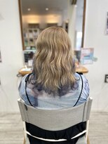 エルフ(elf)&nbsp;姫路/ミルクティーベージュ/裾カラー/ネイビーブルー