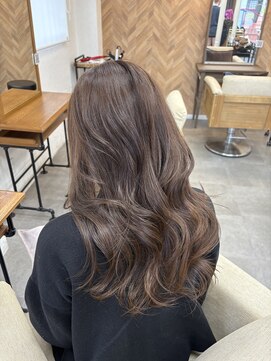 リングバイモアムー(Ring by Moremuu) ブリーチなしwカラー　オリーブグレージュ