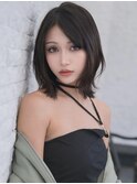 《NYLON.》ダークグレージュ×韓国レイヤーボブ
