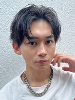 アイビーズ(IVYS)&nbsp;オールバックルーズパーマツーブロック刈り上げ七三分け