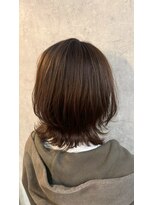 ポリマン 西新井(poliment)&nbsp;大人可愛いくびれレイヤー外はねミディアムボブ  春カラー