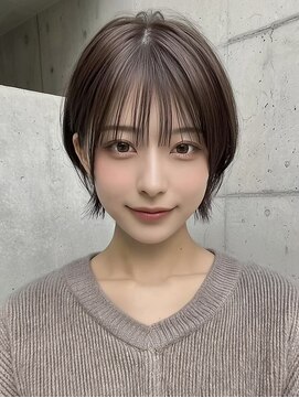 ヴェイン 渋谷(vain) アッシュグレー外ハネボブ小顔ヘア