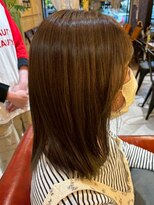 アンティカザサロン(antiqua THE SALON)&nbsp;ブラウンベージュ 顔周りカット 前髪カット 髪質改善 20代 30代
