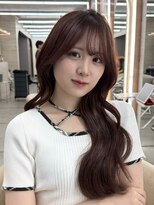 ロンドホットリップ 立川(Lond hot lip) 結べるレイヤーカット/ミルクグレージュ/韓国巻き/顔周りカット
