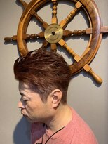 バーバー スタジオ ラフテル(Barber Studio RAFTEL)&nbsp;白髪染め×赤髪×かきあげ