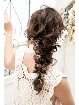 ヘアセットサロンシャルメ 梅田店(Hair Make Salon CHARMER) 《へアセット》結婚式・二次会に♪ゆるふわ編みおろしスタイル