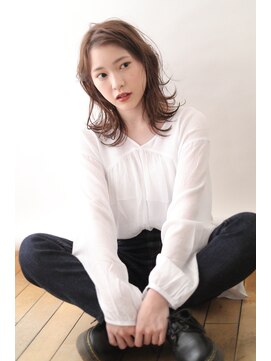 オーガニック アトリエ 大宮(organic+atelier) 外ハネミディアム×ハイライト×大宮×エヌドット