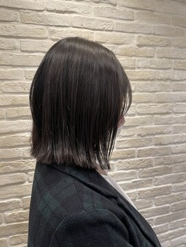 ミント バイ フォルテ(mint by FORTE) 切りっぱなしボブ×透明感グレージュ