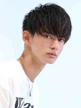 リップス 栄(LIPPS) メンズパーマソフトツイストスパイラルマッシュアイロン質感