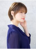 前髪ありショートボブ20代30代40代【AIN.表参道】川原大地