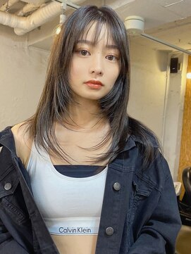 ハニー 町田(HONEY) レイヤーカット フェイスレイヤー オリーブベージュ