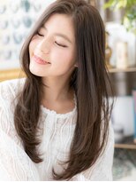 カバーヘア ブリス 上尾西口店(COVER HAIR bliss) ★アッシュブラック美髪前下がりレイヤーロング20代30代40代★10