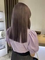 リムレスバイサンク 万代 新潟駅(LIMLESS by cinq) ダブルカラーラベンダーカラーインナーカラーハイライトレイヤー