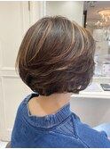 華やかボブヘアー/インナーカラー◎30代40代50代