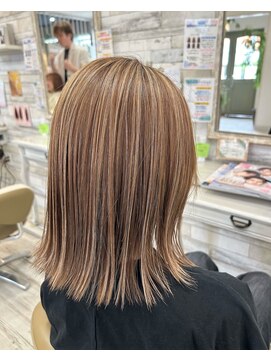 フゥカ 売市店(fuka) ハイライト×明るめベージュ