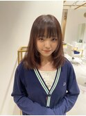 レイヤーカット 顔まわりレイヤー 韓国ヘア