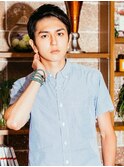【メンズスタイル】爽やかアップバングショート