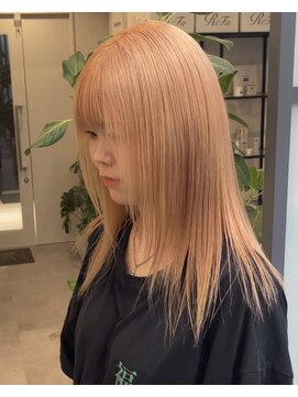 レブ 心斎橋(REV.) 前髪/アンブレラカラー/こなれミディ/イメチェン/ウェーブパーマ