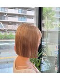 ミルクティーグレージュ×ぷつっとボブ