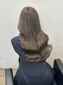 ノー バイ イオエ 西梅田(no. by ioe) ブリーチなしカラー/髪質改善/ミルクティーベージュ/小顔ヘア