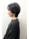 コントラストハイライト ショート ブリーチカラー