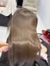 顔まわり美髪矯正+髪質改善カラートリートメント